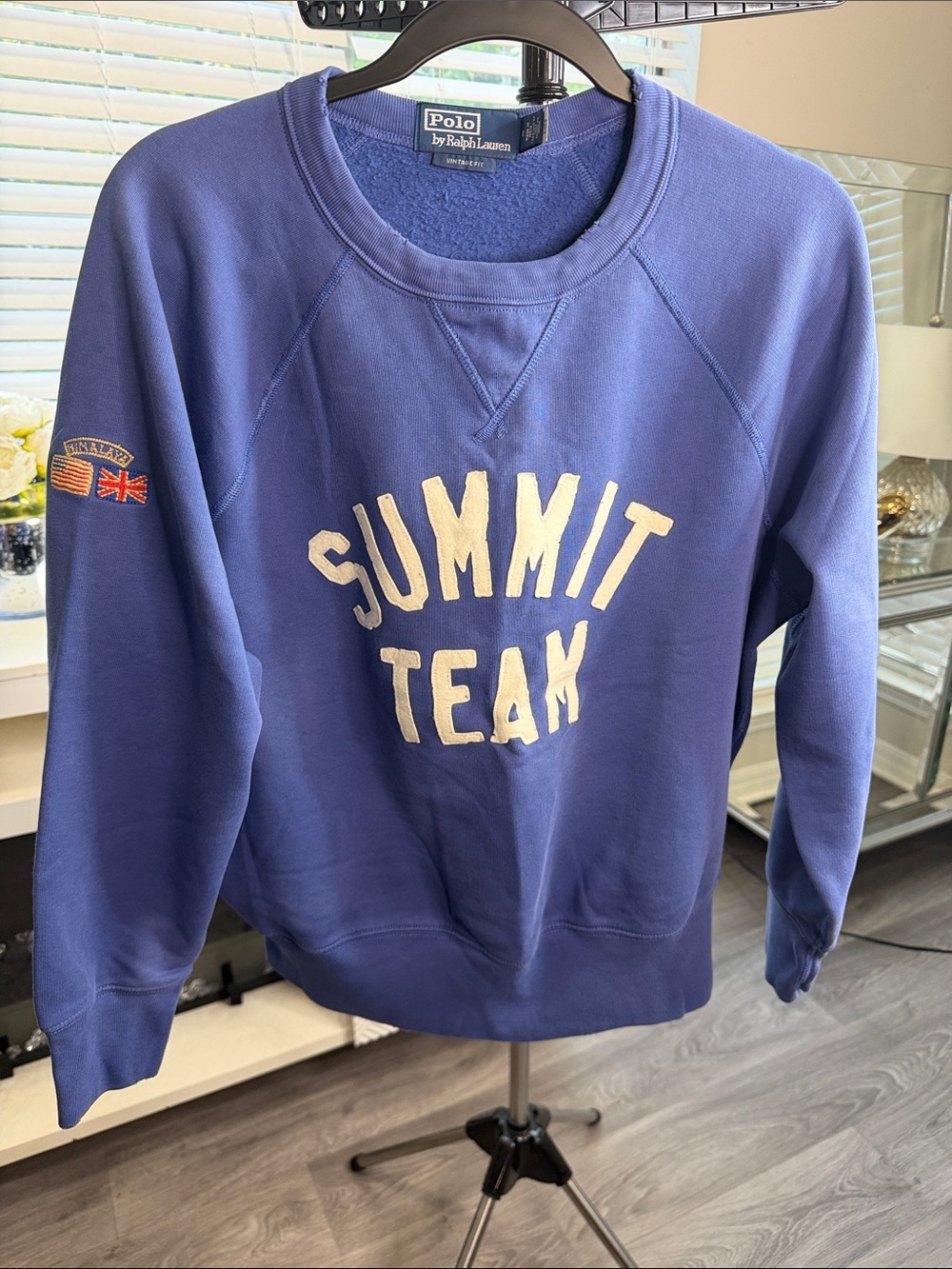 Polo by Ralph Lauren Blue 'Summit Team' Crewneck Sweatshirt